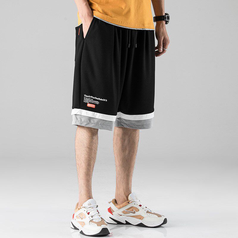 极速夏季加肥加大码五分裤男士z胖子灰色运动短裤肥佬潮牌休闲马
