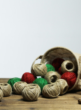 极速手工编织手工装饰编织麻绳照片吊.牌绳花包装