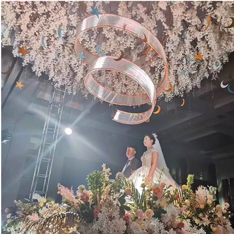 极速婚庆阳光板自由m曲线波浪弧形螺旋百变造型婚礼布置道具吊顶