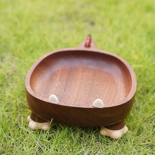 极速剑龙盘/乌檀l木整木干果盘创意新中式可爱搞怪桌面收纳盘子礼