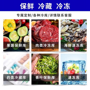 极速河北冷库全套设备安装小型果B蔬冷藏保鲜库海鲜肉类冷冻库冰