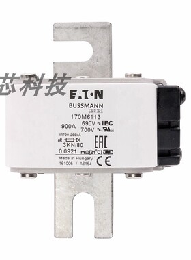 极速170M6113巴斯曼直流熔断器保险丝I底座陶瓷陶瓷快速熔断器低