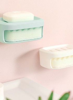 极速Sobaps Dish Containers Reusable Self-Adhesive Wall Soaps