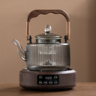 極速新品 煮茶器耐高溫玻H璃蒸煮一體燒水泡茶壺大功率 黑晶爐新e款