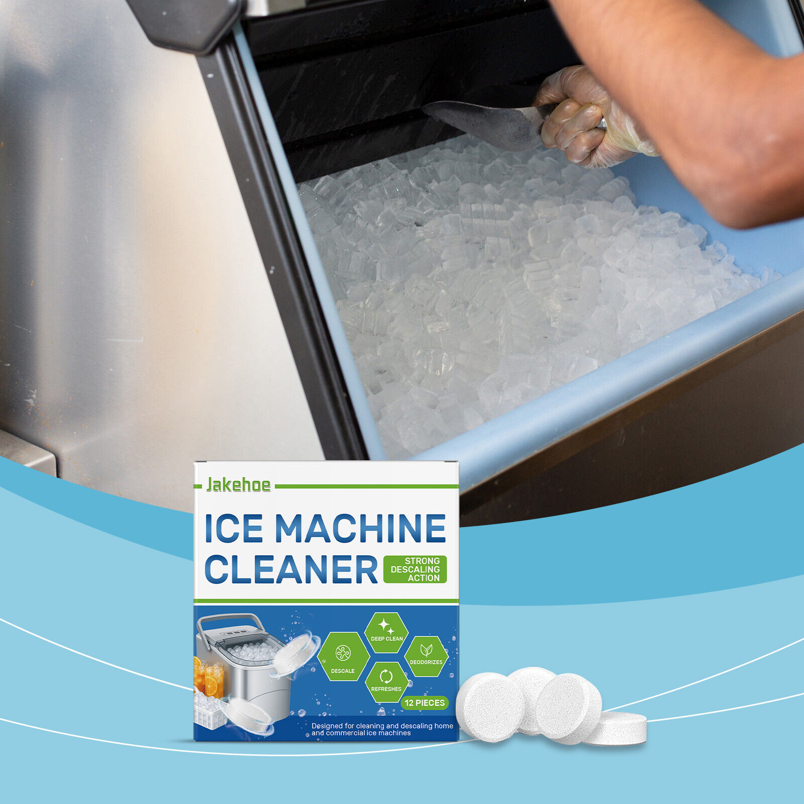 JAKEHOE制冰机清洁片家用温和