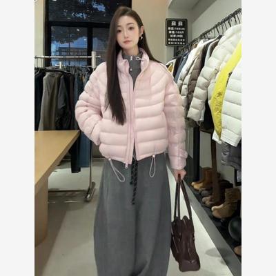 短款立领排骨白鸭绒羽绒