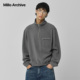 Millo Archive25秋冬新款 男休闲摇粒绒半拉链卫衣外套上衣简约