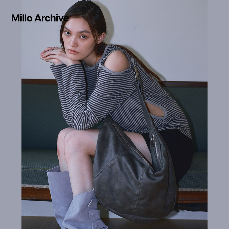 【李帝努同款】Millo Archive2025新款女士迷你单肩斜跨包仿麂皮
