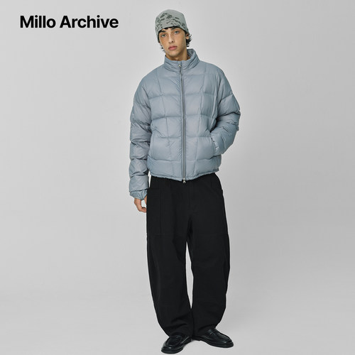 Millo Archive25秋冬立领短款羽绒服男修身轻薄保暖外套百搭