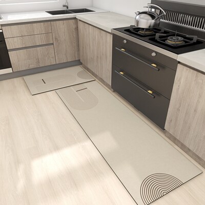 耐脏莫兰迪厨房地垫硅藻泥长条可擦防滑加厚吸水吸油耐脏速干脚垫