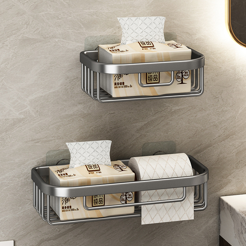 卫生间免打孔纸巾盒厕所抽纸盒壁挂式卫生纸卷纸置物架厕纸放置架