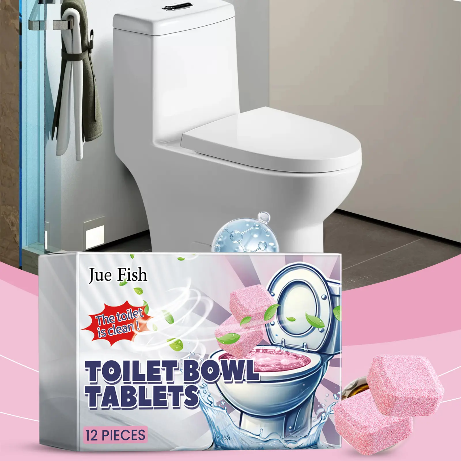 Toilet Cleaning Effervescent Tablets Quick Dissolving Toilet