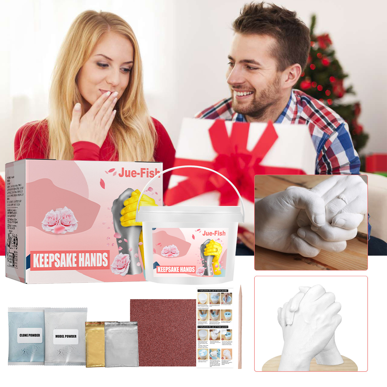 JueFish3D立体手模DIY制作克隆