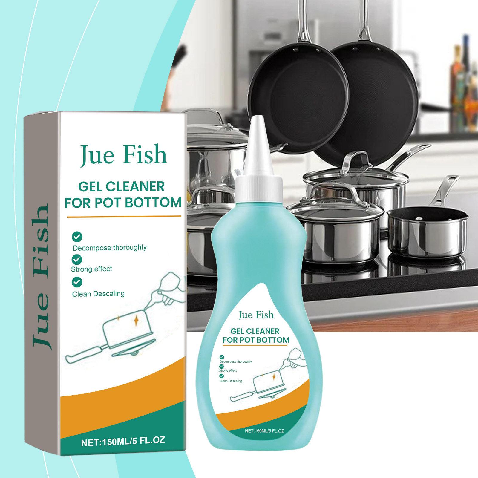 JueFish厨房清洁剂灶台油烟机