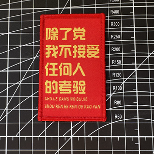 个性除了党不接受考验织唛魔术贴 创意背包装饰士气贴章