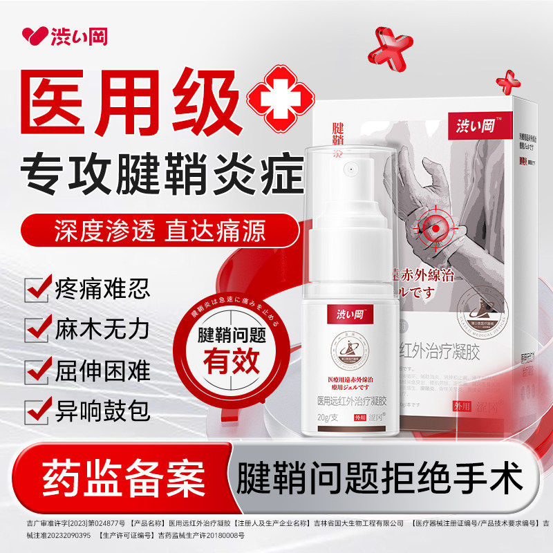 涩冈腱鞘炎喷雾凝胶囊肿疼痛专用手指大拇指关节止疼痛贴膏医用型