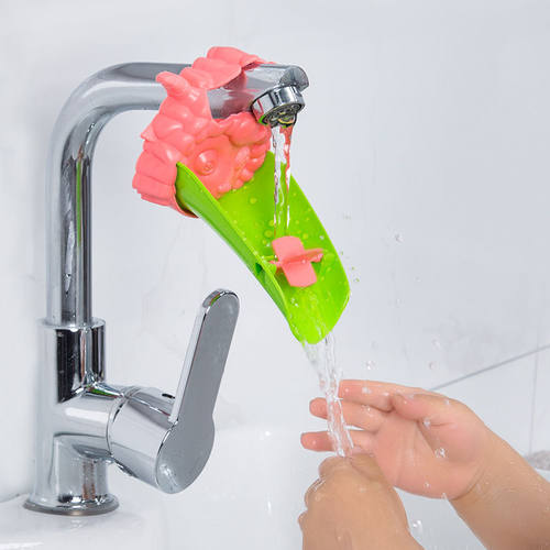 8色可选儿童卡通动物水龙头延伸器洗手器辅助爱上洗手导水槽