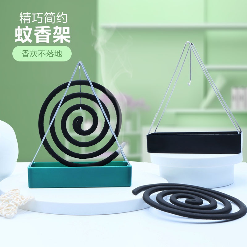 蚊香架三角形支架可悬挂简约铁艺蚊香盒托盘创意家用接灰盘工厂