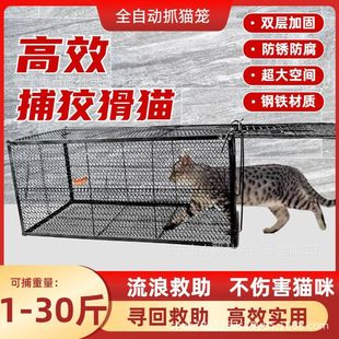 2026新款智能自动捕猫笼大号流浪猫抓捕神器专用猫咪笼捕捉笼子