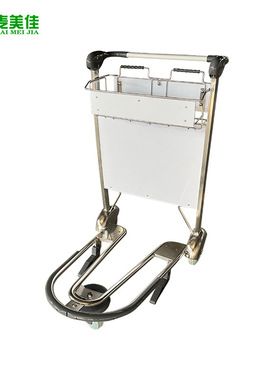 MJ-AAT04-1 供应不锈钢机场行李车 旺众款不锈钢行李车机场手推车