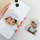 diy照片定制宝宝儿童宠物头像磁吸magsafe手机气囊装 饰高级支架