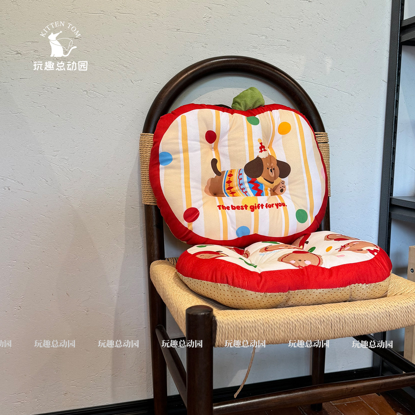 卡通条纹腊肠小狗坐垫办公室久坐神器工位座椅靠垫椅垫防滑屁股垫,居家布艺,椅垫,淘宝优惠券,粉丝福利购,淘宝优惠卷