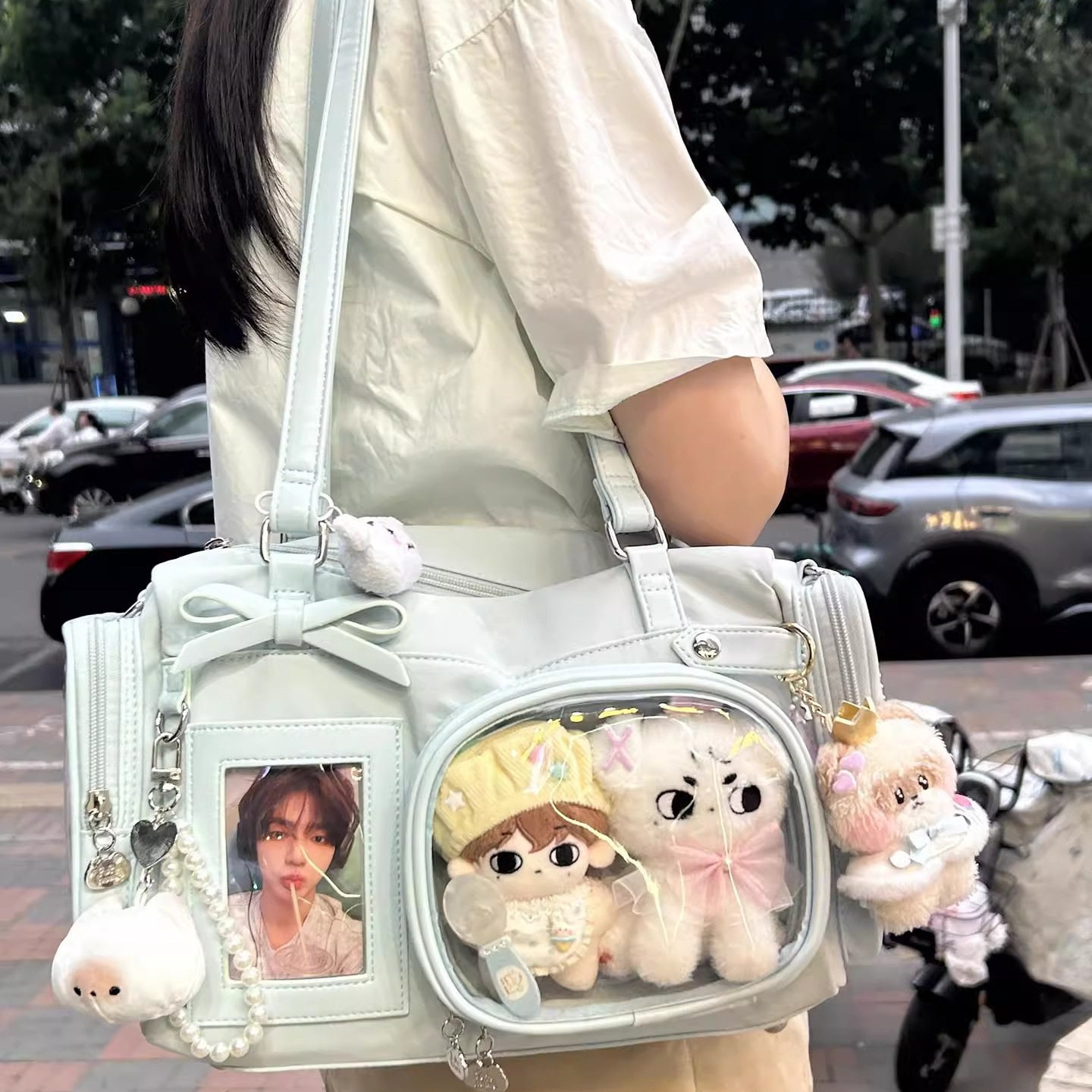 二次元追星演唱会制服包痛包女2025新款大容量蝴蝶结单肩手提娃包