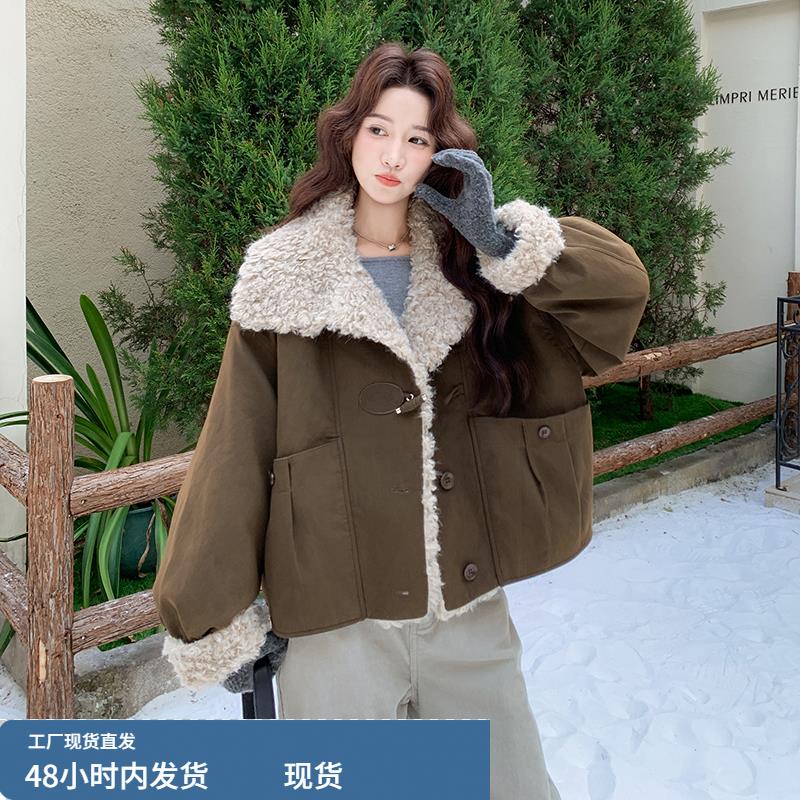 大翻领派克服女冬季加厚外套2025新款爆款韩系巨好看小个子羽绒服