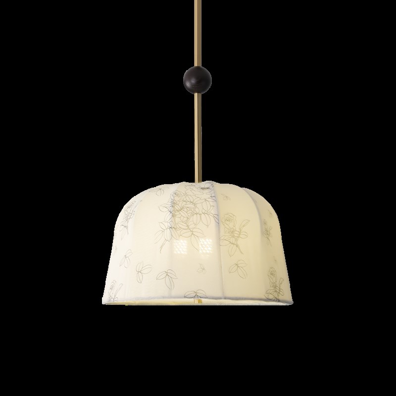 速发MOFAS法式复古布客卧室花美吊灯温馨南洋纹式艺厅实木书房灯