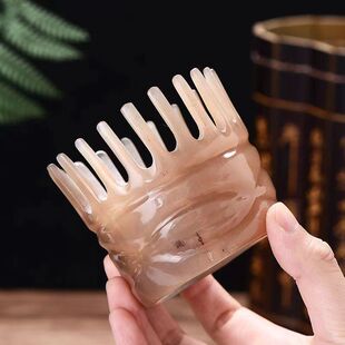 相诗缘天然牛角按摩梳养发护发按摩头疗梳宽齿头疗按摩梳送礼家用