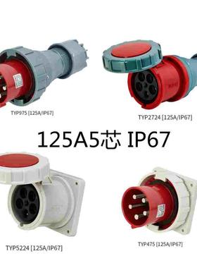 TYP975 WEIPU威浦插头工业连接器 TYP5224 2724 475 125A5芯 IP67