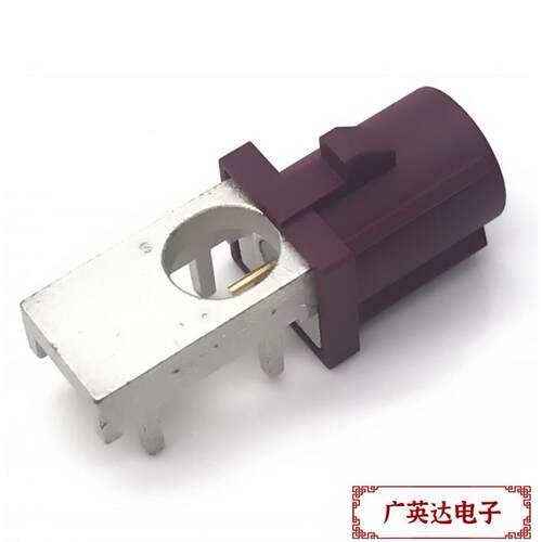 汽车显示屏板端线束射频接口 FAKRA-D型GMS天线公头座沉板式卧式