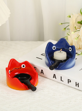 创意卡西法烛台小夜灯卡通火焰树脂工艺品桌面小摆件家居