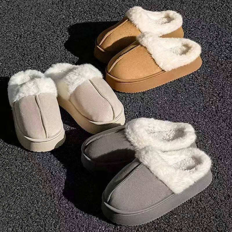 冬季厚底保暖棉鞋户外家用