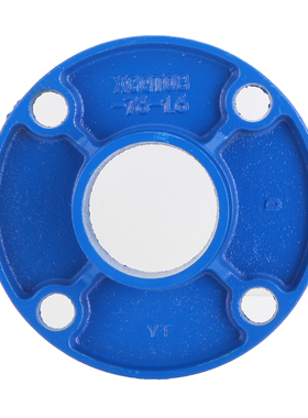 卡箍式蓝色给水沟槽转换法兰镀锌饮用自来水管道短管法兰盘片配件