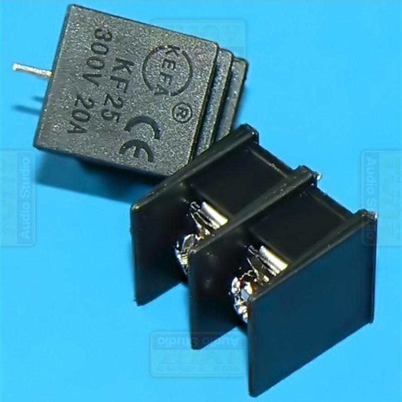 栅栏式接线端子KF25C接线柱 间距7.62MM 黑色   2位 100套价