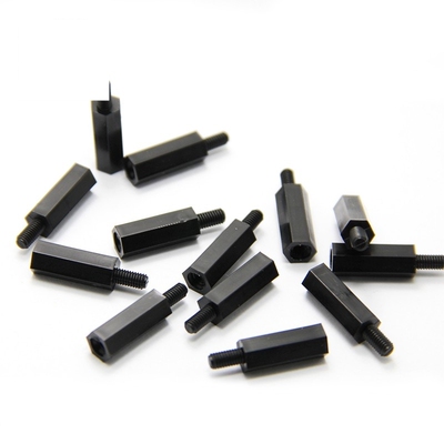 M3黑色尼龙柱螺丝塑料单头六角隔离柱*x5x6x8x10x12x20x30x50+6mm