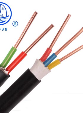 国标铜丝多芯电e缆线双层YJV/YJVR敷设铺设线3*1.5 2.5 4 6 10平