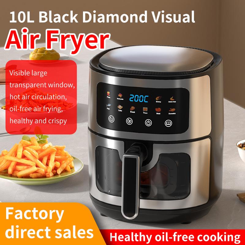 爆款AIRFRYER智能触摸空气炸锅欧规美规外贸110V无烟家用多功能烤
