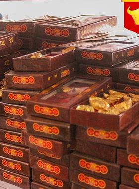 爆款合金仿铜元宝十二个盒装家居客厅摆件开业礼品供奉大清库银