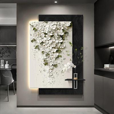 2025新款水培绿植入户门玄关装饰画 画高级感走廊过道挂画 画花卉