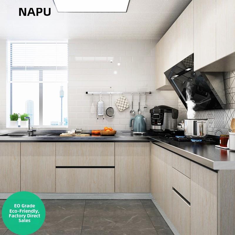 小户型简约现代不锈钢整体厨房橱柜家用经济型灶台柜子定做定制