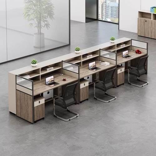 屏风4/6人位职员办公桌椅组合员工现代简约电脑桌工位办公室卡座
