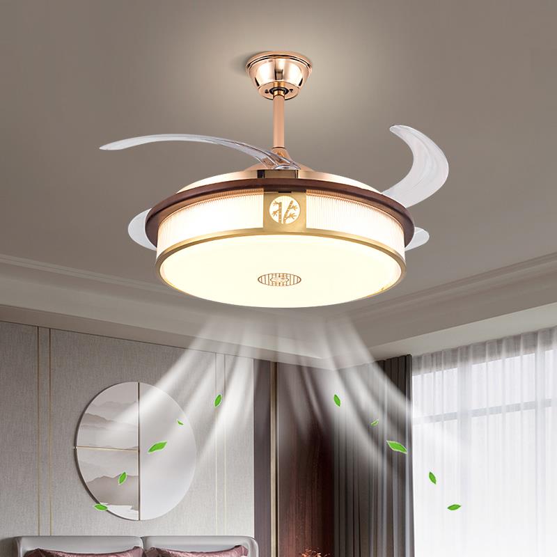 2025新款吊扇灯吊扇灯新中式隐形中古客厅饭厅卧室专用电风扇吊灯