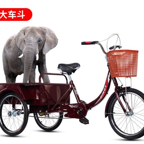 中老年人b力三轮车成人脚蹬老人脚踏自行车小型轻便休闲代步脚踩