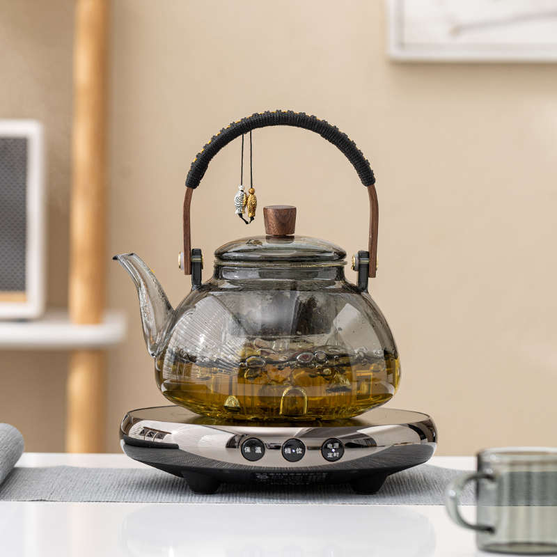 电陶炉煮茶器家用室内插电蒸y煮两用玻璃泡茶壶烧水耐高温养生壶