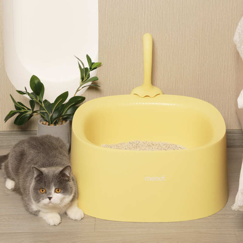 Meoof 开放式猫砂盆 防溅大空间简约敞开式猫厕所 宠物.用品拾便