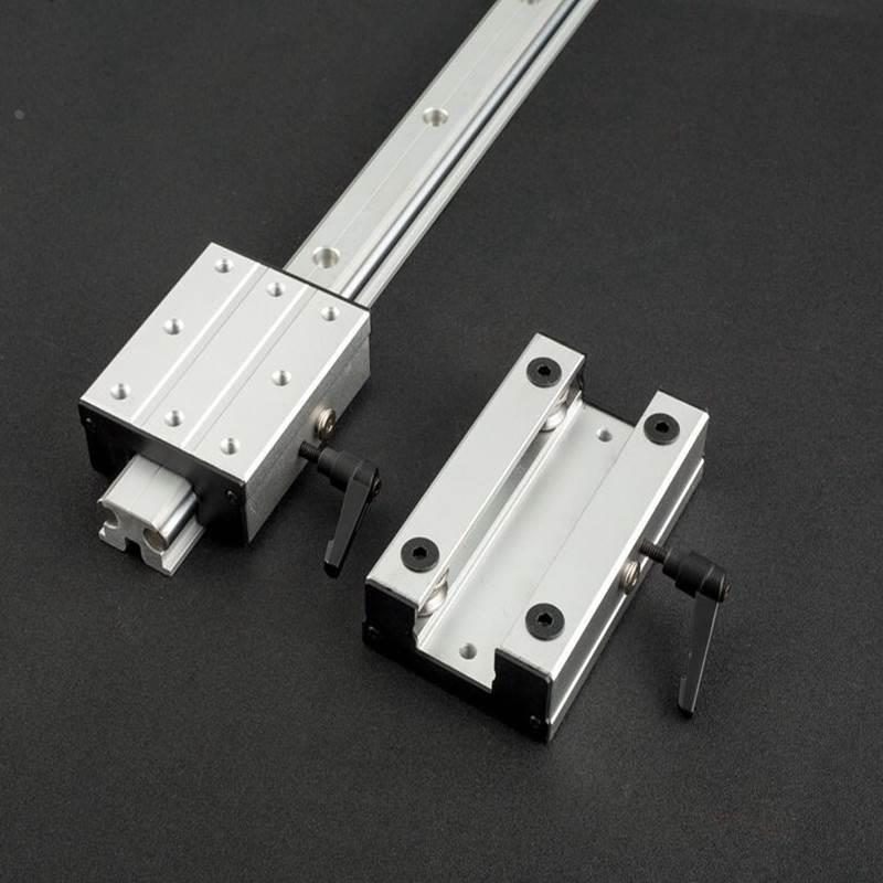 锁紧外置双轴心滚轮直线导轨LGD6/8/12/16滑块光轴LGD6-12L60-140