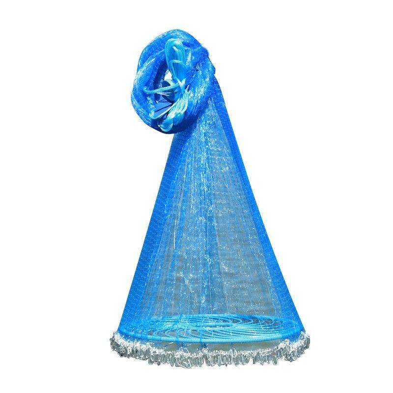 鱼网撒网手抛渔网 大飞盘式圆盘手撒捕鱼易抛网甩抓打扑捞鱼网