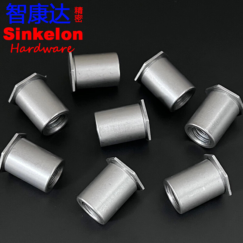 。416高强度不锈钢盲孔压铆螺柱螺母柱BSO4压铆板件螺丝M6*12*16*